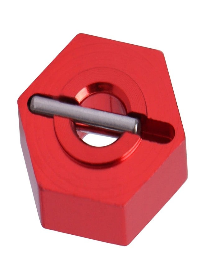 AIMROCK Aluminum 12mm Hex Wheel Hubs Driver Adapter Upgrade Parts 7154 for 1/16 Slash 4WD Summit E-Revo VXL (Red) - Image 3
